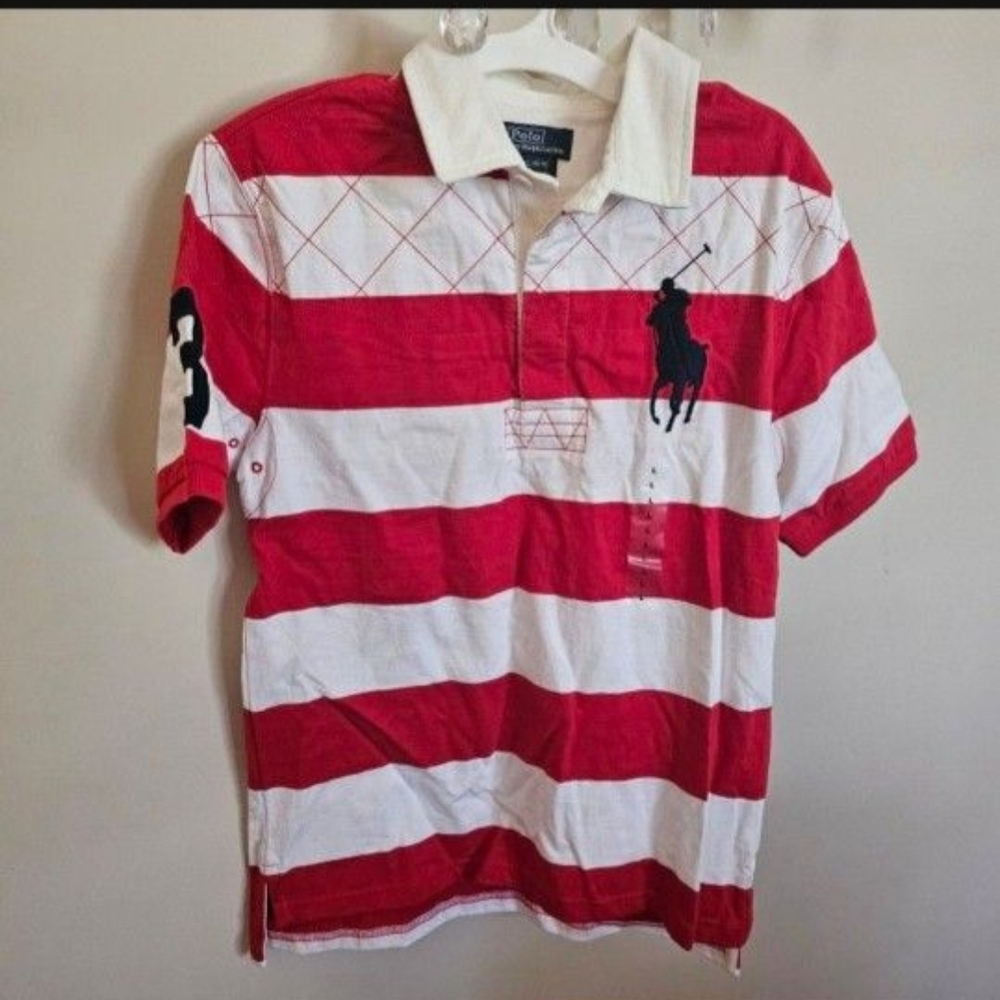 Polo Ralph Lauren Red and White Striped Shirt